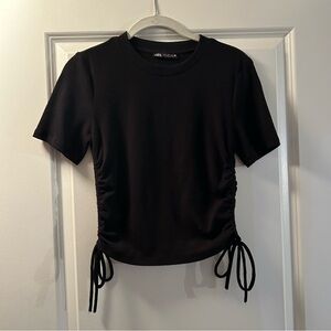 ZARA cinch tie top